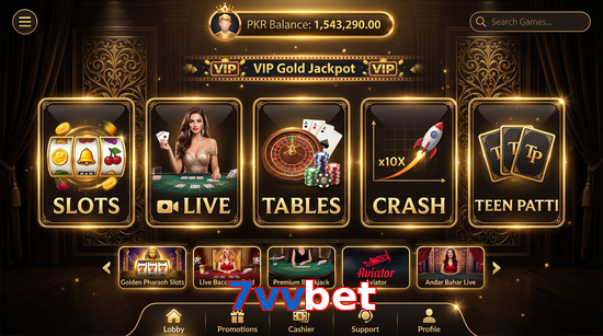 Main screen of 7Vvbet casino page for PK players