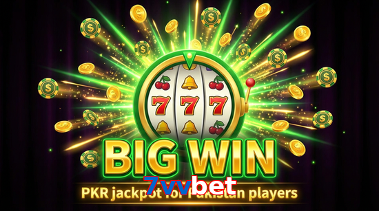 Big win animation on 7Vvbet slot game